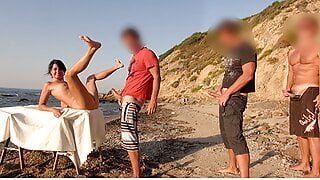 Creampie Party On The Beach! Free Choice Of Holes!